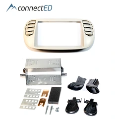 ConnectED Premium monteringskit 2-DIN FIAT 500 (2007 - 2015) Pearl White