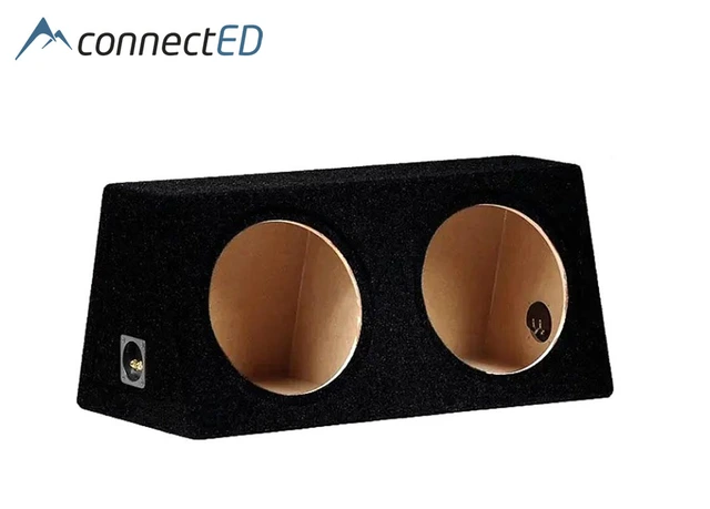 ConnectED 2 x 12" basskasse Lukket kasse, 2 x 30 liter, Sort 