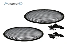 ConnectED Sortlakkerte alugriller, 8&quot; 2 x griller, 8 x festeklemmer medf&#248;lger
