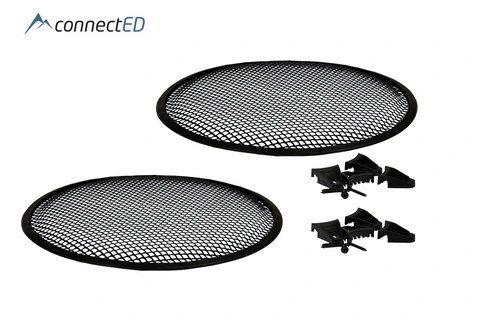 ConnectED Sortlakkerte alugriller, 8" 2 x griller, 8 x festeklemmer medfølger