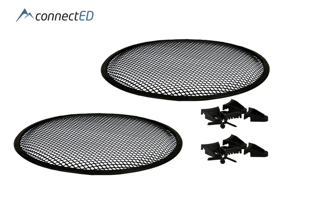 ConnectED Sortlakkerte alugriller, 8" 2 x griller, 8 x festeklemmer medfølger 