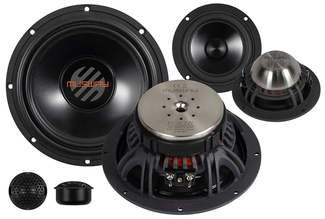 Musway 6½" High End 3-v komponentsett 6½ komponentsett MG 125/250W 