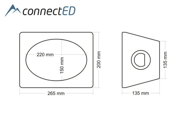 ConnectED Høyttalerkasser 6x9" lukkede høyttalerkasser 