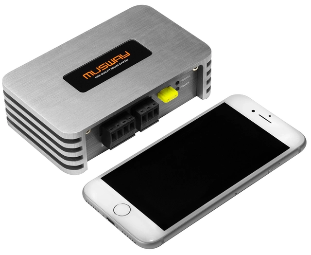 Musway ultrakompakt forsterker 2x105Wmax Digital 2-kanals forsterker 