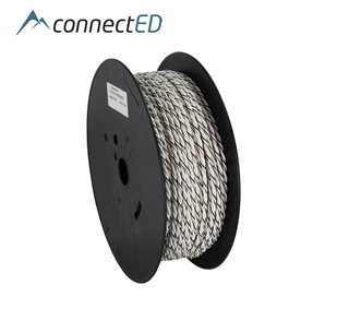 ConnectED H&#248;yttalerkabel 2 x 2,5mm&#178;, 100m rull, hvit