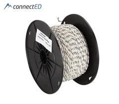 ConnectED H&#248;yttalerkabel 2 x 0,75mm&#178;, 100m rull, hvit