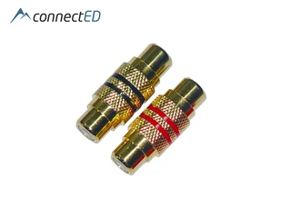 ConnectED RCA/Phono skjøt (Par/Bulk) Premium RCA skjøter (Hun/Hun)