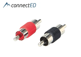 ConnectED RCA/Phono skjøt (Par/Bulk) RCA skjøter (Han/Han)