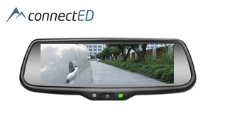 ConnectED Sladrespeil m/skjerm (CVBS) Erstatningsspeil med 7,2" skjerm