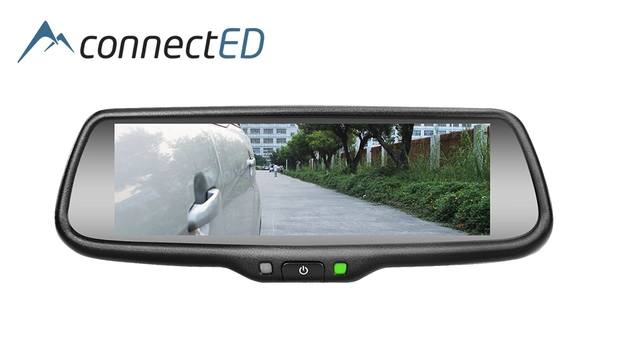 ConnectED Sladrespeil m/skjerm (CVBS) Erstatningsspeil med 7,2" skjerm 