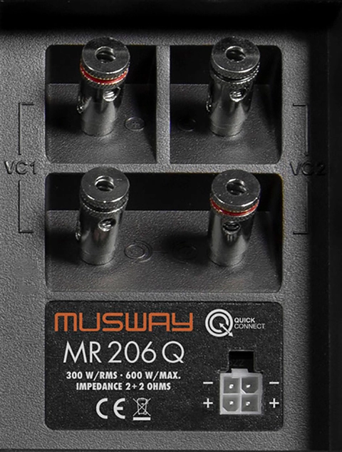 Musway MR206Q 2 x 6½" Subwoofere 600W max / 300W RMS 