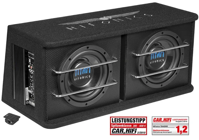 HiFonics TITAN TDA200R Aktiv 2x8" 2x8" Aktiv Bassreflekskasse 