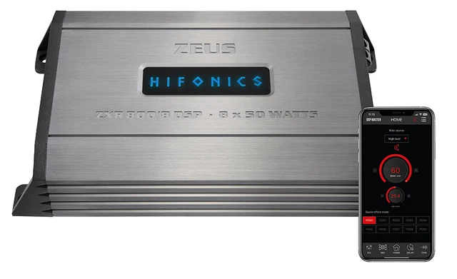 HiFonics Zeus ZXR800/8DSP 10-kanals DSP 8 x 50 W/RMS 2 ohm 