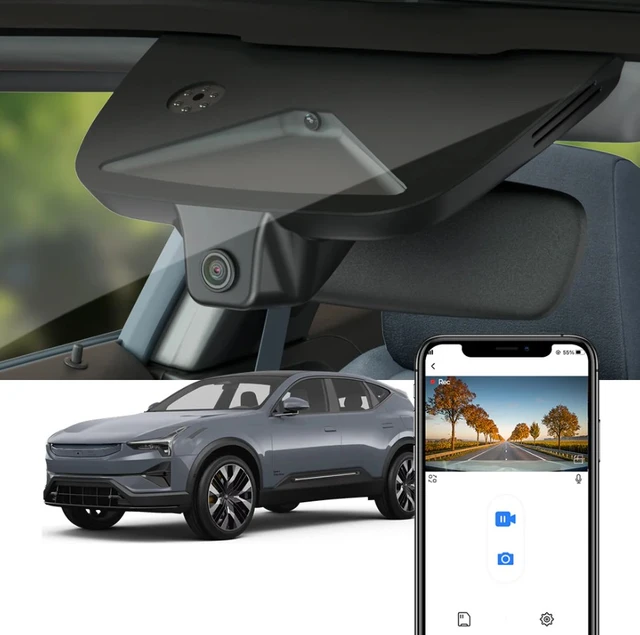 FITCAMX Integrert 4K Dashcam (foran) Polestar 3 (2024 - 2025) 