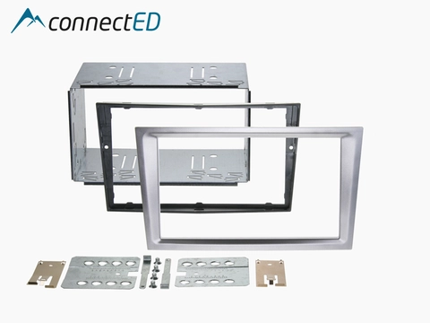 ConnectED Premium monteringskit 2-DIN Opel - Headunits "uten knekk" Aluminium