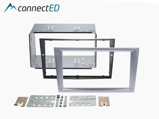 ConnectED Premium monteringskit 2-DIN Opel - Headunits &quot;uten knekk&quot; Chrome
