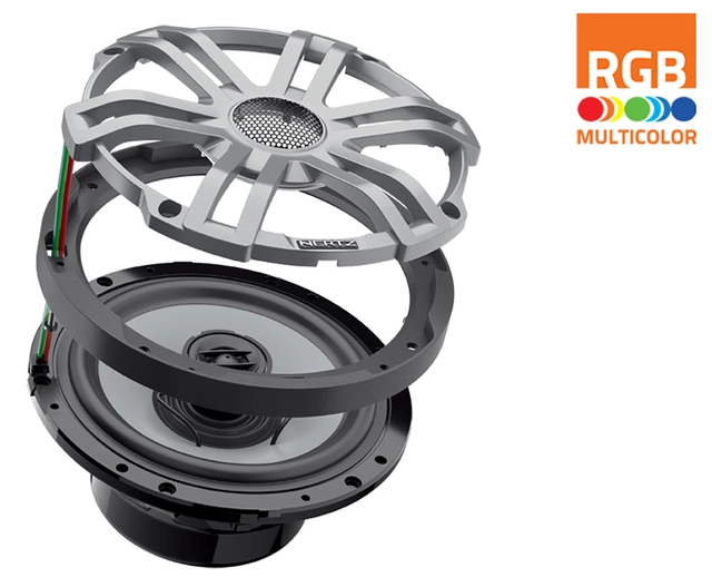 Hertz Marine HEX65 S L, 6½" med RGB Sprutsikker IP65, 100W 