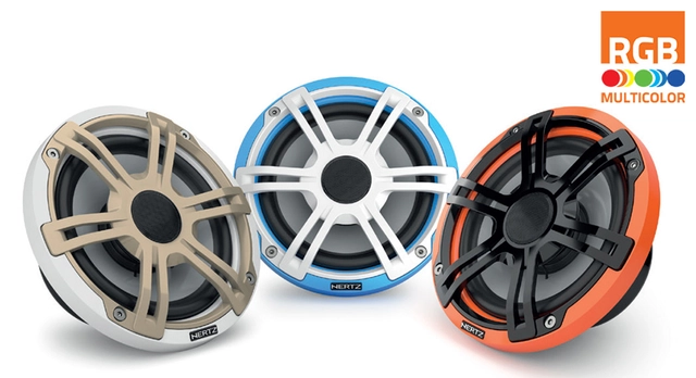 Hertz Marine HEX65 S L, 6½" med RGB Sprutsikker IP65, 100W 