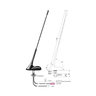 ATTB FM/DAB/DVB-T - Fakra Kombiantenne for montering på tak