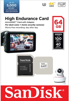 Sandisk 64GB High Endurance SD kort Designet for dashcam!