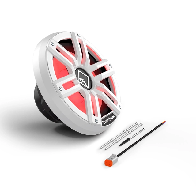 Rockford Fosgate Marine, M2 10" Hvit Marine 10", 400/1600W, 2 x 4ohm, LED-lys 