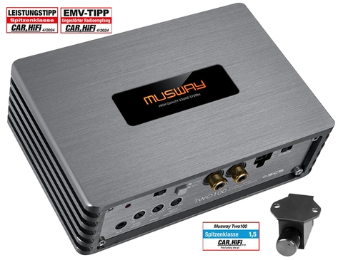 Musway kompakt forsterker 2x200W max Digital 2-kanals forsterker