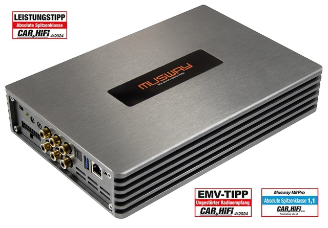 Musway 6-kanals DSP-forsterker 1200W RMS i 2Ohm 