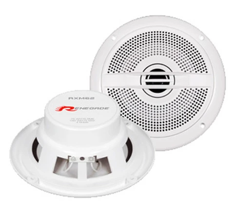 Renegade 6 1/2" 2-veis marinehøyttaler 100/200W, Hvit 