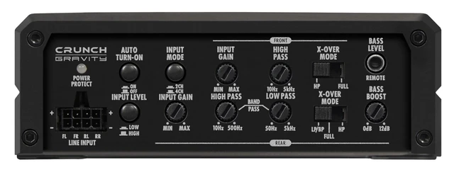 CRUNCH GTX2400.4D, 4-kanals forsterker Class D Digital 4-kanals forsterker 