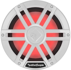Rockford Fosgate Marine, 10&quot; Hvit Marine 10&quot;, 300/1200W, 2 x 2ohm, LED-lys