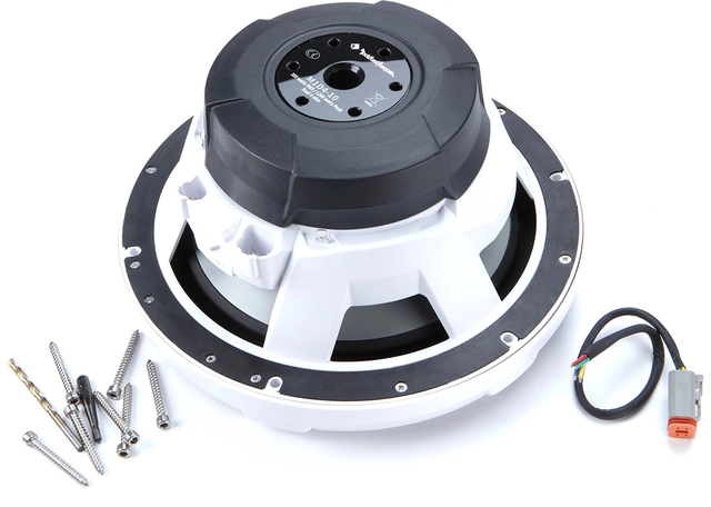 Rockford Fosgate Marine, 10" Hvit Marine 10", 300/1200W, 2 x 4ohm, LED-lys 