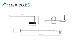 ConnectED DAB-antenne - SMB For montering p&#229; vindu