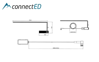 ConnectED DAB-antenne - SMB For montering på vindu