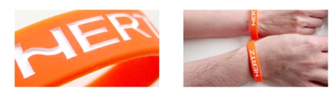 Hertz Armbånd, orange/hvit 