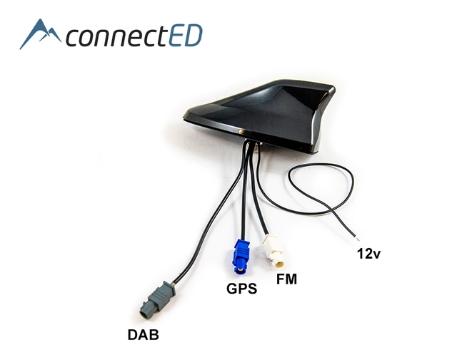 ConnectED FM/DAB/GPS-haifinneantenne For montering på tak 