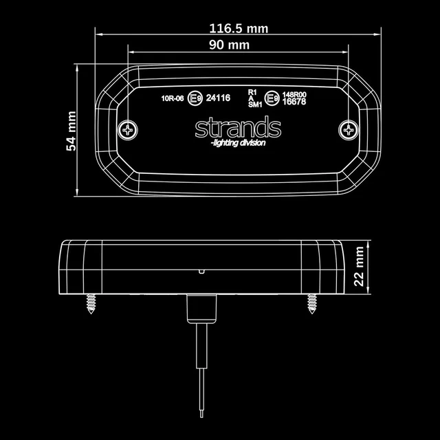Strands FOR9T Sidemarkeringslys 