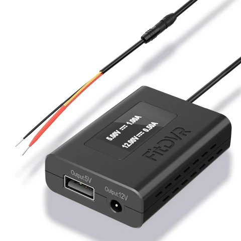 FitDVR Dashcam Power Adapter Universal