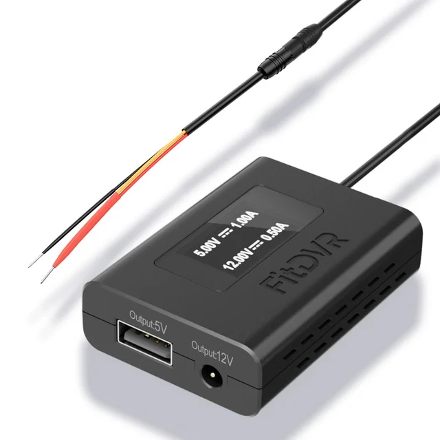 FitDVR Dashcam Power Adapter Universal 