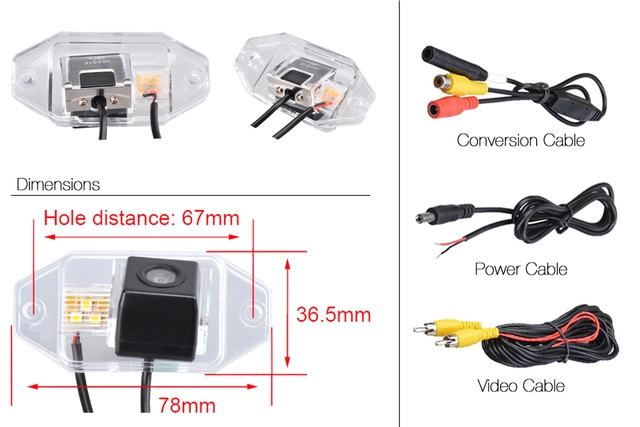 InCarTec Ryggekamera Toyota (CVBS) Toyota Land Cruiser 120/150 (2003 -->) 