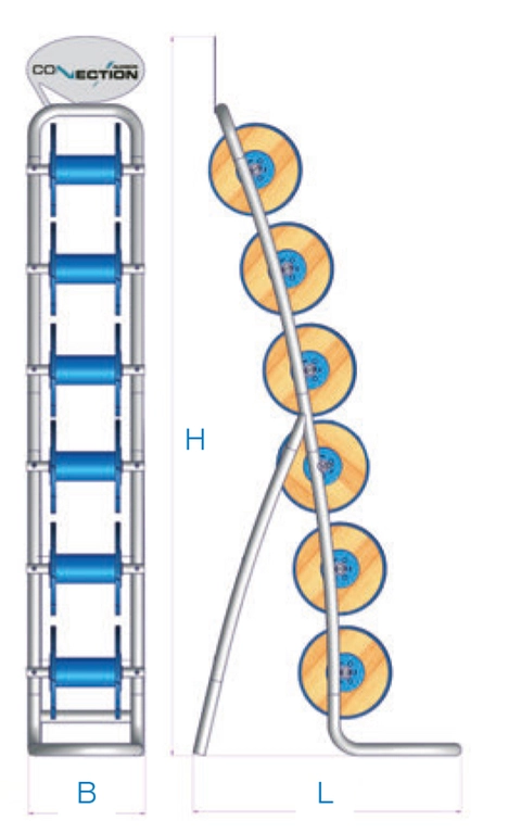 Connection Stativ for 6 kabelruller 