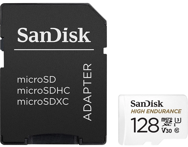 Sandisk 128GB High Endurance SD kort Designet for dashcam! 