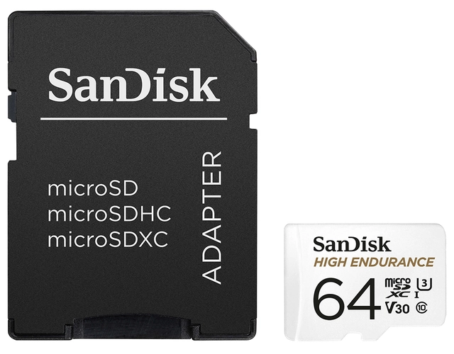 Sandisk 64GB High Endurance SD kort Designet for dashcam! 