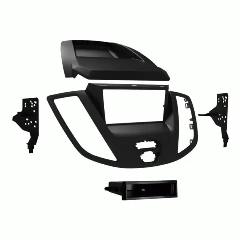 Metra Premium monteringsramme 2-DIN Transit (2014-2019) u/ ekst display Sort