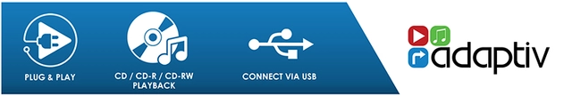 Connects2 Adaptiv CD-integrering via USB-inngang 