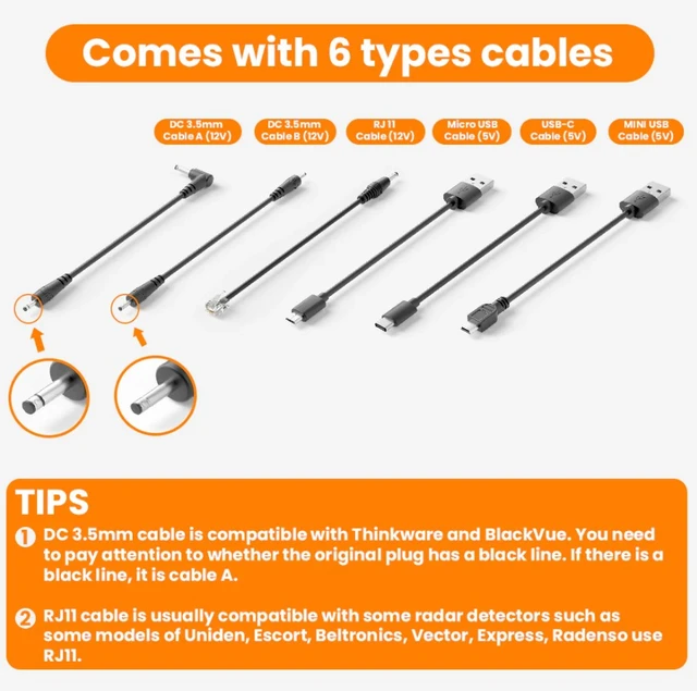 FitDVR Dashcam Power Adapter Toyota/Lexus 10-pin 