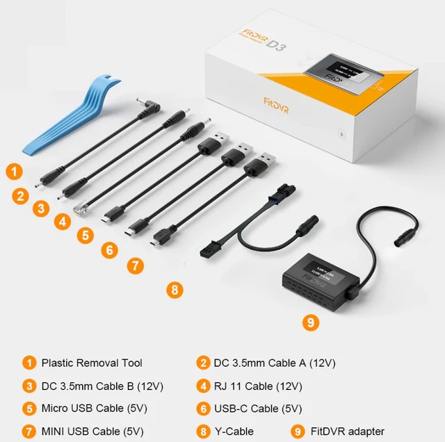 FitDVR Dashcam Power Adapter Toyota/Lexus 10-pin 