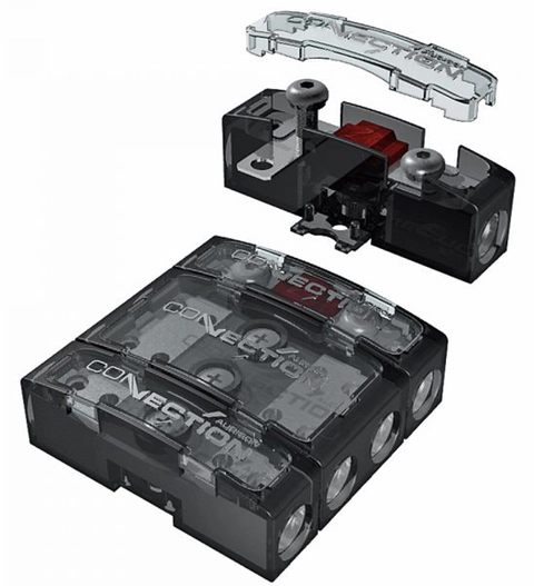 Connection modul sikringsholder +/- Modul sikringsholder for strøm og jord 