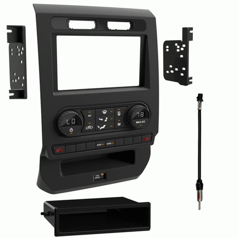 Metra Monteringskit 2-DIN (komplett) F-serie (2015 - 2017) m/manuelt klima