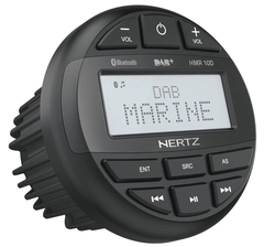Hertz HMR10D Marine DAB+ radio m/bt 100% vanntett front IP66, 4 x 50W