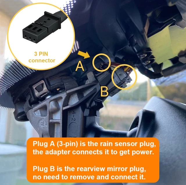 FitDVR Dashcam Power Adapter Audi/VW/Porsche 3-pin 